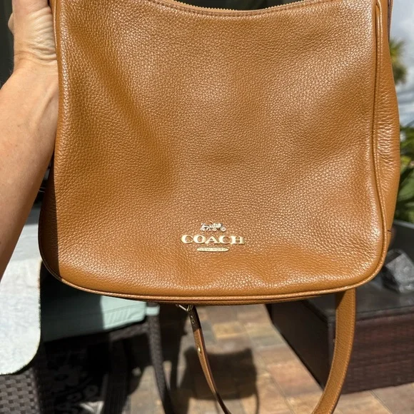 COACH Ellie File Bag in Gold/ Light Saddle NWOT - Picture 11 of 14